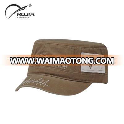 Custom Blank Flat Top Military Cap